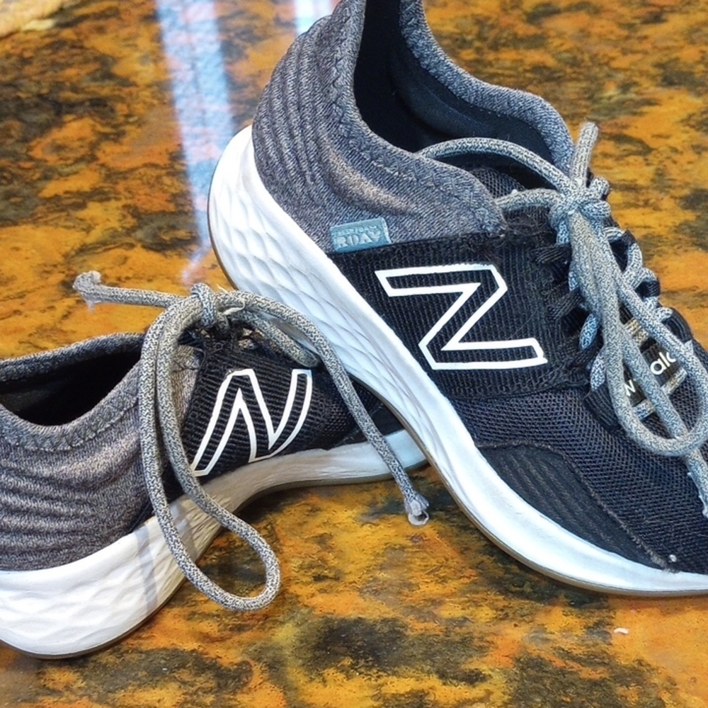 New Balance Kids Sneakers in Black, Gray and White